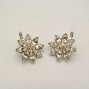 Vintage Sunflower Clip on Earrings